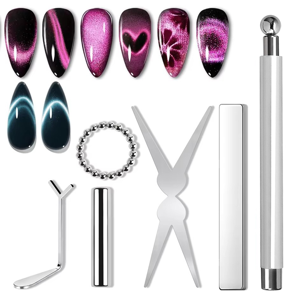 Contour Palette Stick - LULAA 1/6-delige magnetische nagelkunstset, Franse kattenoogmagneet,