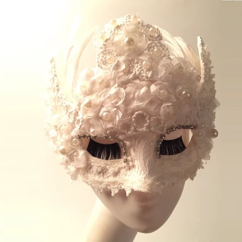 Beauty No Makeup - Schoonheid Make-Up Bal Wit Veer Kanten