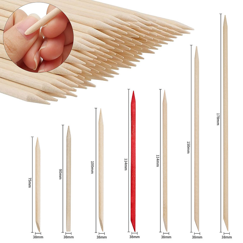 Contour Palette Stick - 100 Stuks Cuticle Pusher Remover Oranje