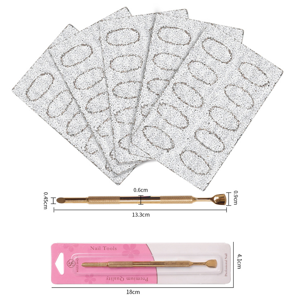 Contour Palette Stick - Roestvrijstalen hoefijzer nagelriemverwijderaar ronde nagelriemverwijderaar schuurpapier
